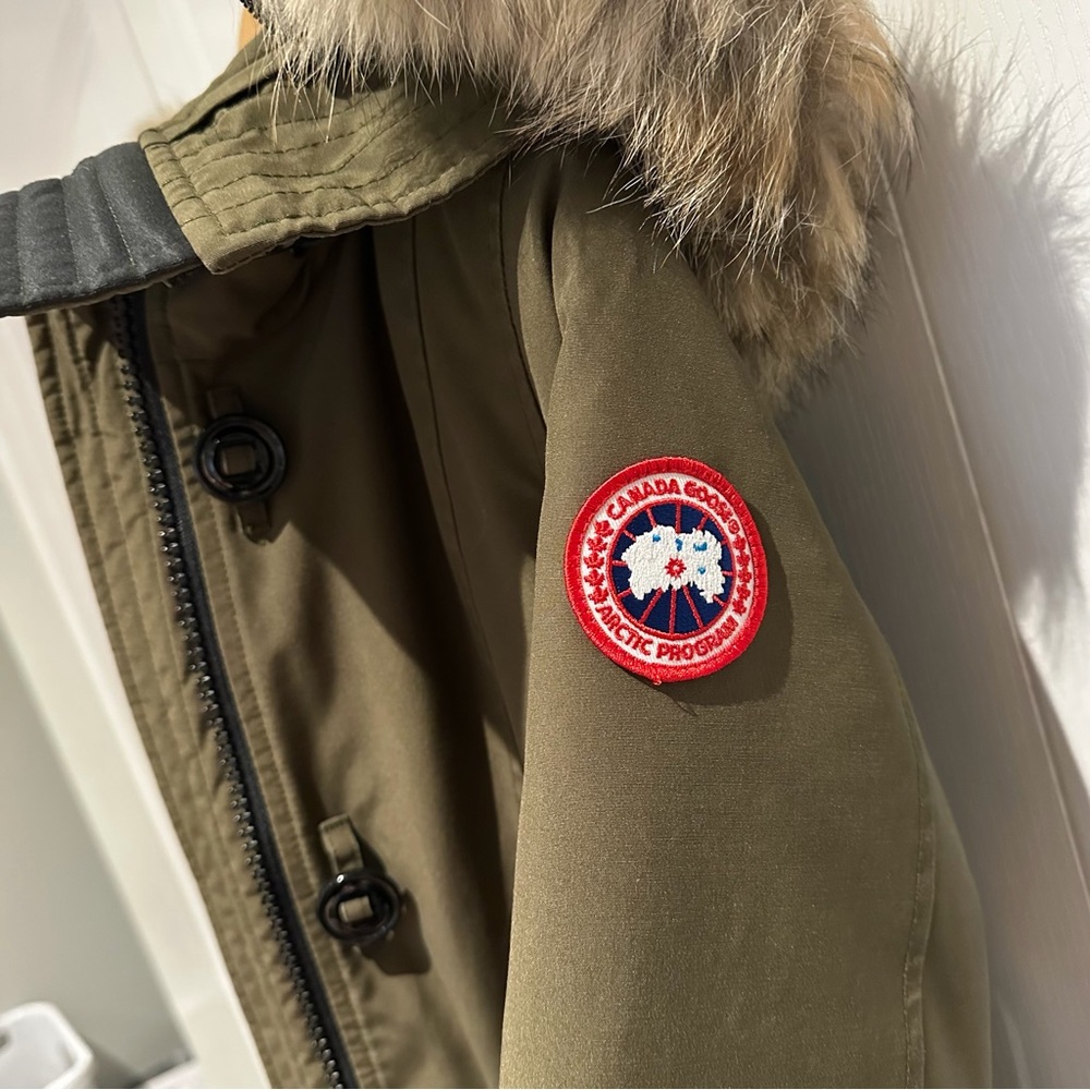 Canada Goose Olive Parka with Fur Trim - Picture 10 of 12